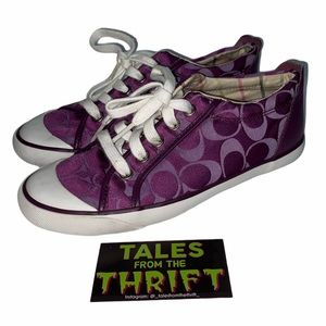 Coach Barrett Purple and White Fashion Sneakers